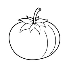 Collection of fresh vegetables outline for kids coloring book