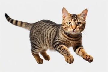 Obraz premium British Shorthair Cat Portrait on White Background