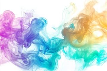 Fototapeta premium Colorful smoke swirls blend together in a vibrant, abstract design.