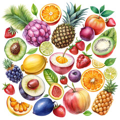 Hand drawn Mixed Fruit