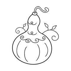 Collection of fresh vegetables outline for kids coloring book