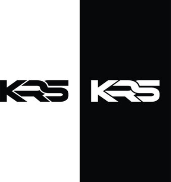 Initial letter KRS with diamond, triangle shape monogram vector logo design