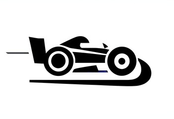 Obraz premium abstract minimalist icon for a race car