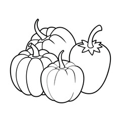 Vegetable coloring pages