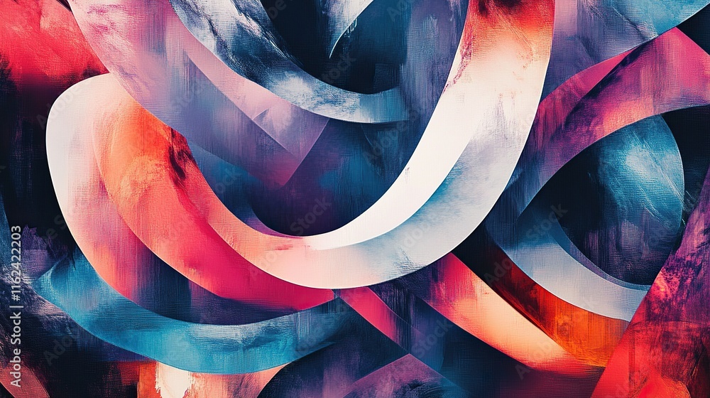 Poster abstract art effect with generative