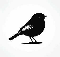 bird vector image black and white with white background