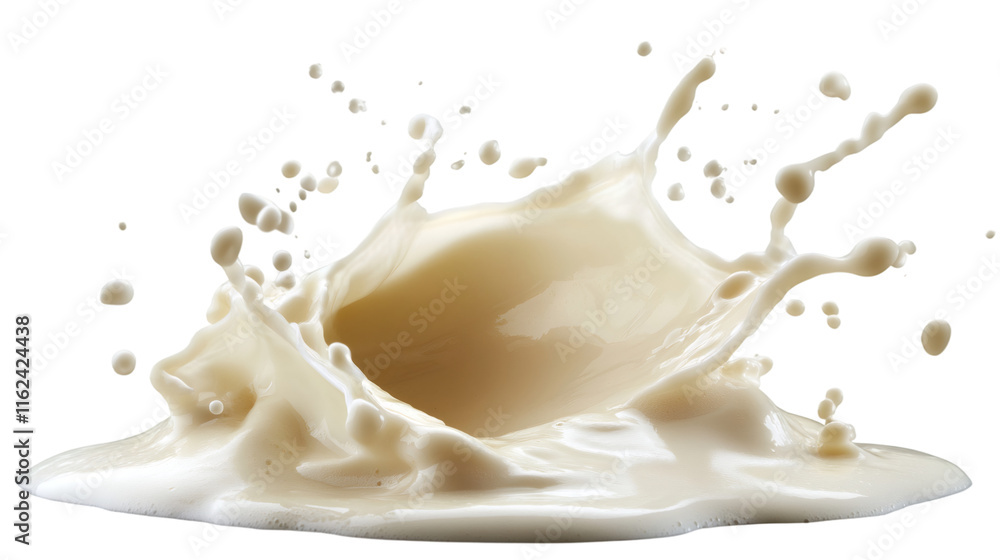 Leinwandbilder milk is splashing and making a crown shape, isolated on transparent background, ready to be used in 