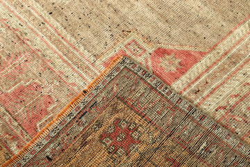 Textures and patterns in color from woven carpets