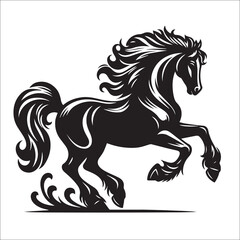 Fototapeta premium Horse SVG, Mustang SVG, Running Horse , Horse Cut File, Horse Stencil, Cricut Silhouette Cut File, Print At Home