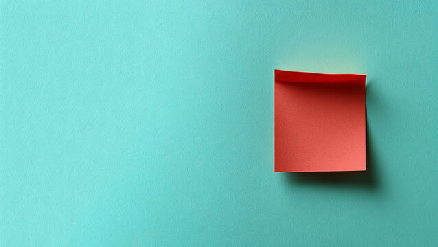  Sticky Note on Solid Background