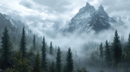 fog in the mountains