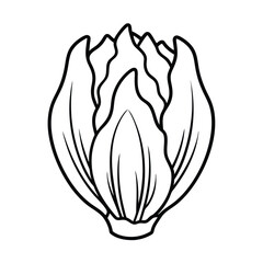 Collection of fresh vegetables outline for kids coloring book