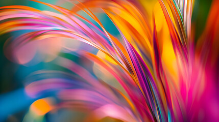 Obraz premium Vibrant colors of abstract floral patterns in a dynamic display of nature's beauty
