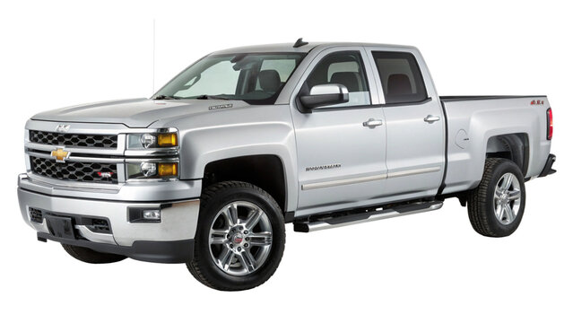 Chevrolet Silverado isolated on white. 