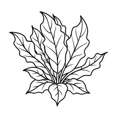 Fototapeta premium Collection of fresh vegetables outline for kids coloring book