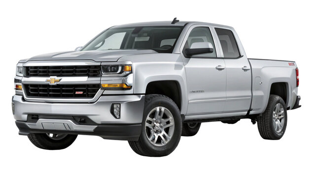 Chevrolet Silverado isolated on white. 