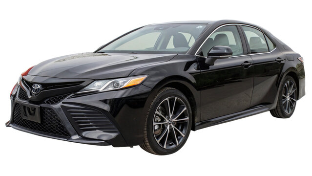 Toyota Camry sedan car isolated.