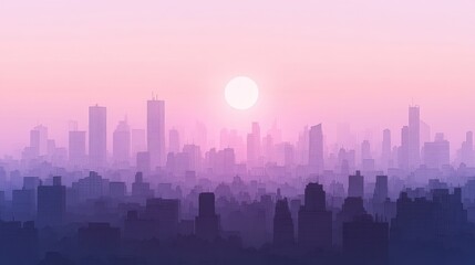 Fototapeta premium city at sunset