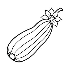 Coloring page. Composition of different vegetables on white background