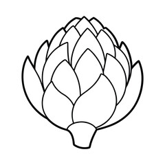 Coloring page. Composition of different vegetables on white background