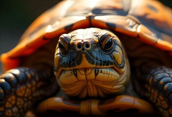 Obraz premium Close-up of a turtle showing its beak and nostrils