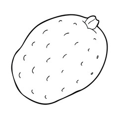 Coloring page. Composition of different vegetables on white background