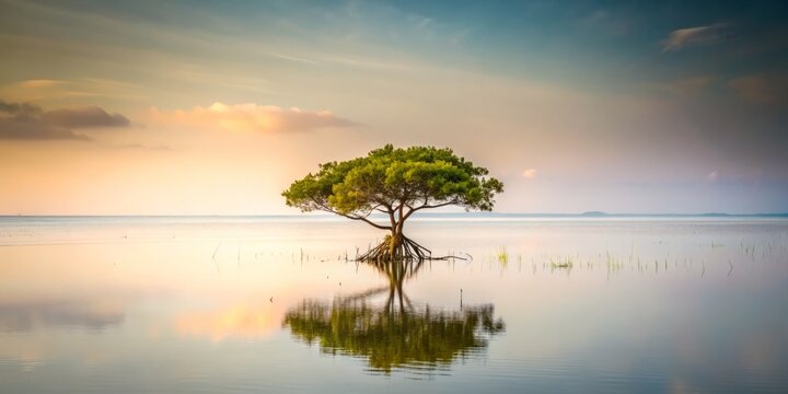 Minimalist Ceriops Tagal Mangrove Forest: Serenity and Simplicity