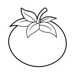 Coloring page. Composition of different vegetables on white background