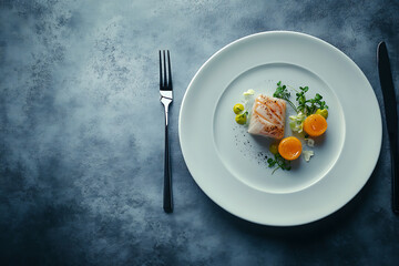 Gourmet Fish Dish - Exquisite Plated Meal