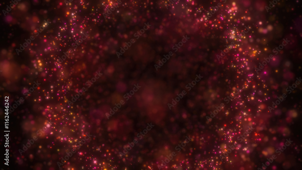Aufkleber abstract backdrop with sparkling red lights and particles creating a vibrant, warm atmosphere. great