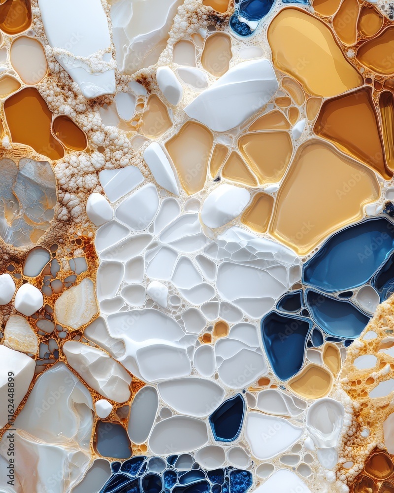 Poster abstract art composition studio close-up textured surface artistic perspective colorful patterns