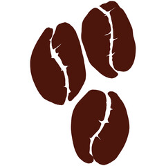 Stylized Illustration of Coffee Beans