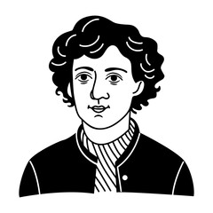 Gentleman icon in glyph style 