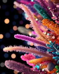 Vibrant Coral Reef Close-Up Underwater Photography Colorful Marine Environment Artistic Perspective