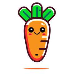 Cute and playful stock illustration of a carrot mascot