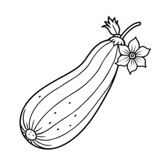Coloring page. Composition of different vegetables on white background