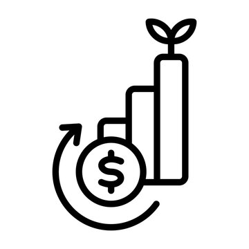 growing money chart with dollar sign clip art preview
