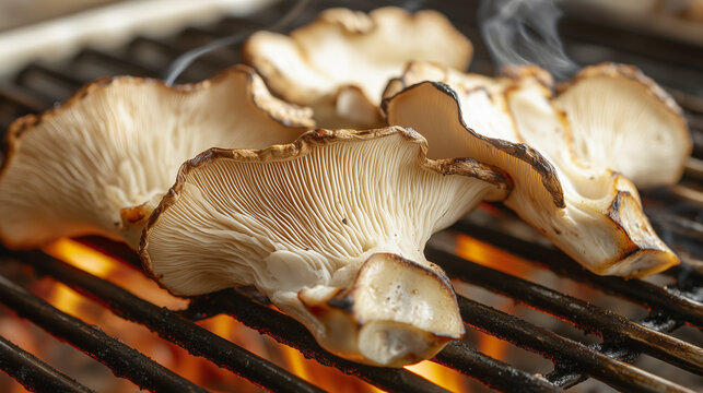 Charred King Oyster Mushrooms on the Grill in Deb Lindsey Style