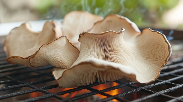 Charred King Oyster Mushrooms on the Grill in Deb Lindsey Style