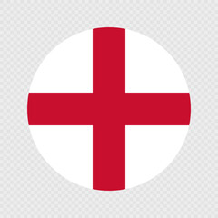 Obraz premium England circle flag. Vector illustration.
