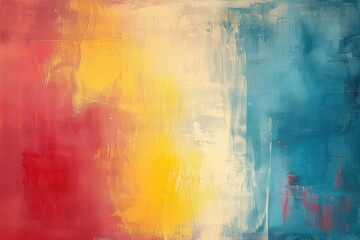 Obraz premium Colorful Blurred Background in Red, Yellow, Blue. High Res, Grainy, with Light Shadow for Artistic, Modern Designs and a Dreamlike, Vintage Appeal.