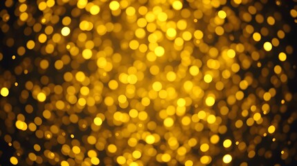Golden Bokeh Lights Abstract Background Festive Sparkle Design