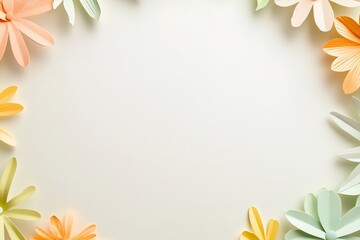 easter invitation with intricate die-cut edges featuring spring themes positioned on smooth white background