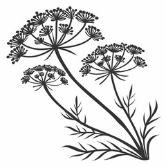 Lichen Growth vector silhouette black design white background