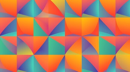 Fototapeta premium Abstract Geometric Pattern: Vibrant, dynamic, and captivating, this abstract geometric pattern features a seamless blend of colorful triangles and gradients. It is perfect for modern, trendy designs.