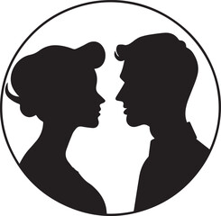 silhouette of a couple