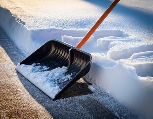 shovel in snow, Generated image