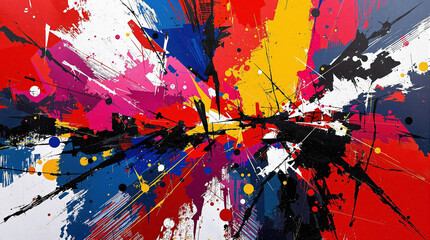 Emotional Chaos Abstract Background – Expressive Brushstrokes
