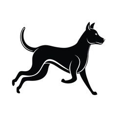 black dog isolated on white