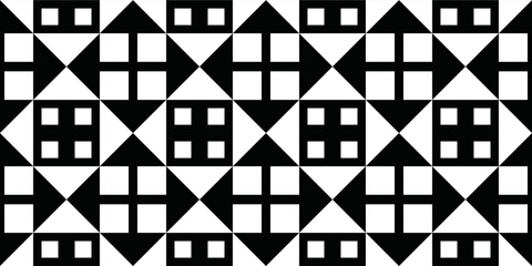 BLACK AND WHITE GEOMETRIC PAT...